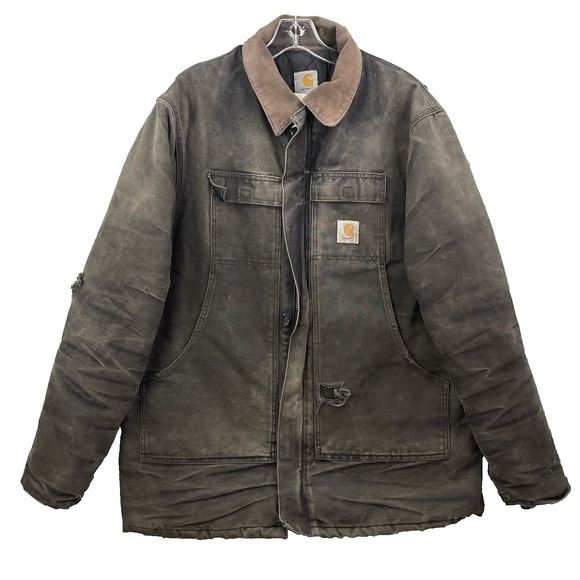 VTG Carhartt C03 Jacket Men's XL Tall Quilt Lined Firm Duck Barn Chore Workwear